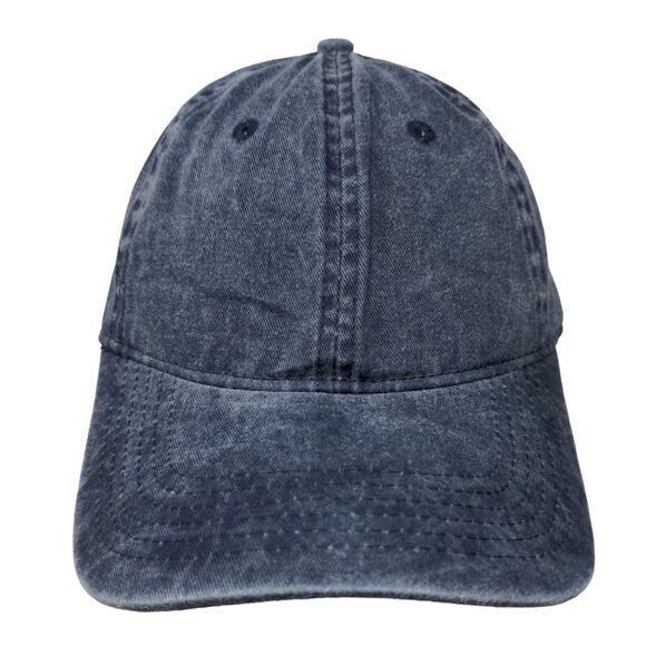 Unbranded Slideback Hat Blue One Size Adjustable 6 Panel Vent Holes Blank - Picture 1 of 6